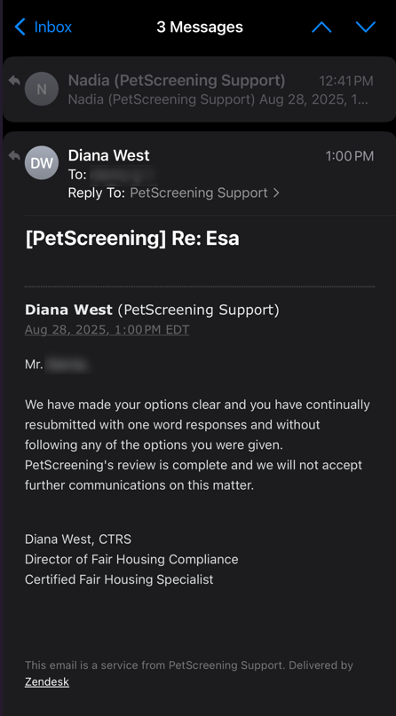 Diana West Email Response